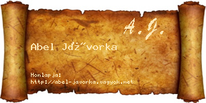 Abel Jávorka névjegykártya